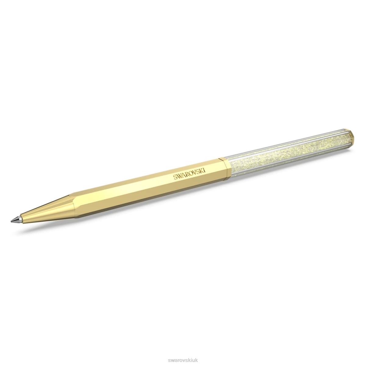 Accessories Swarovski Crystalline ballpoint pen Octagon shape, Gold tone, Gold-tone plated 48JX1261