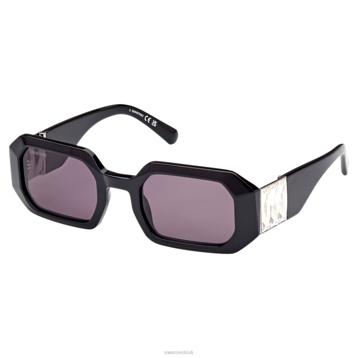 Accessories Swarovski Sunglasses Octagon shape SK0387 01A, Black 48JX1442