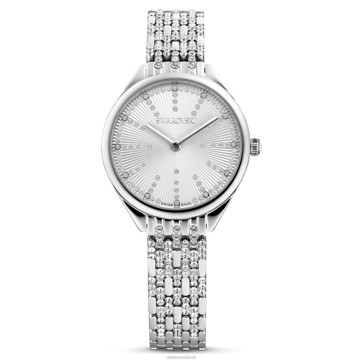 Accessories Swarovski Attract watch Swiss Made, Pave, Metal bracelet, Silver tone, Stainless steel 48JX1224