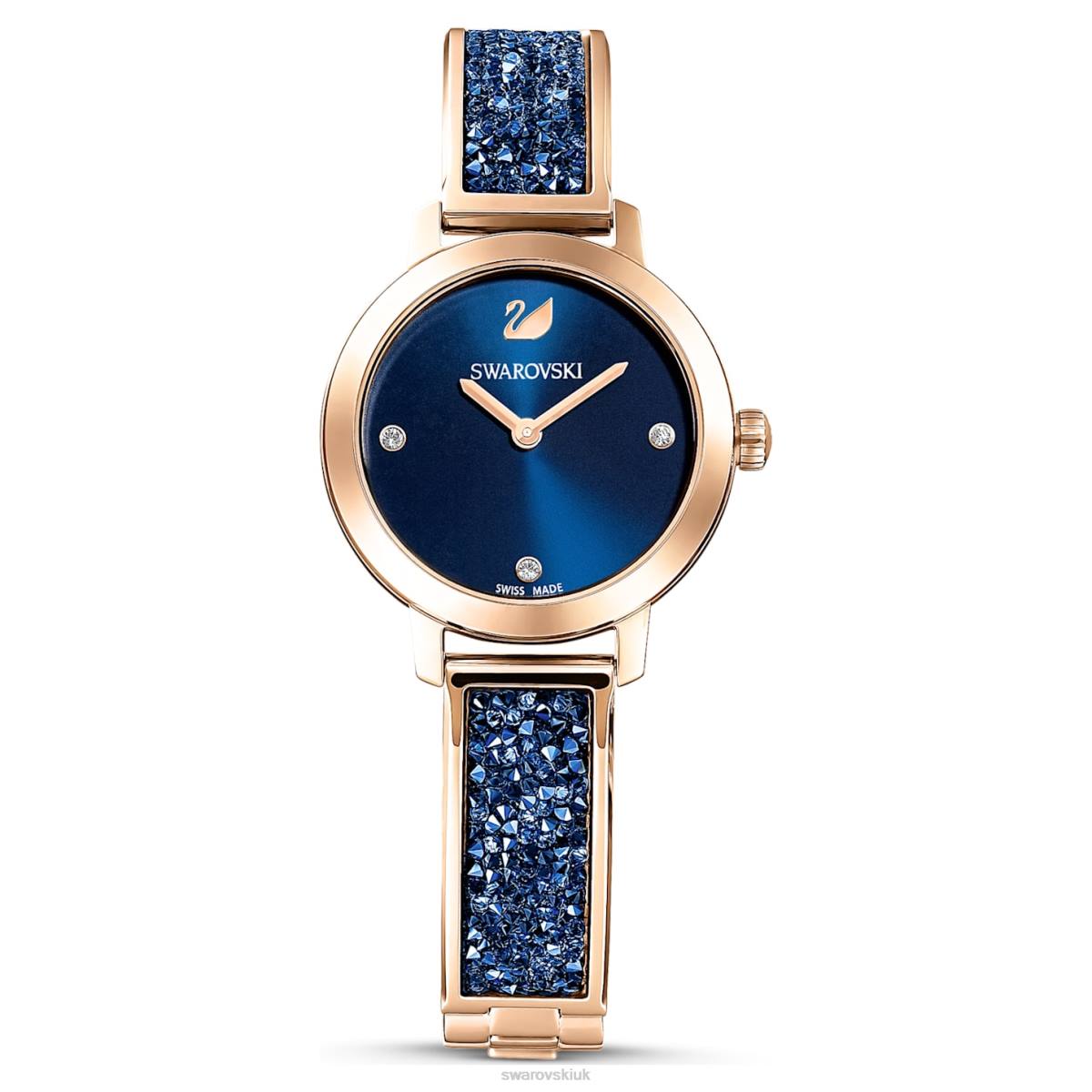 Accessories Swarovski Cosmic Rock watch Swiss Made, Metal bracelet, Blue, Rose gold-tone finish 48JX1154