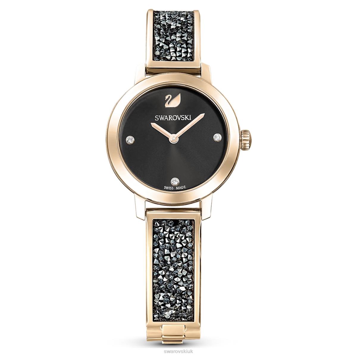 Accessories Swarovski Cosmic Rock watch Swiss Made, Metal bracelet, Gray, Champagne gold-tone finish 48JX1139