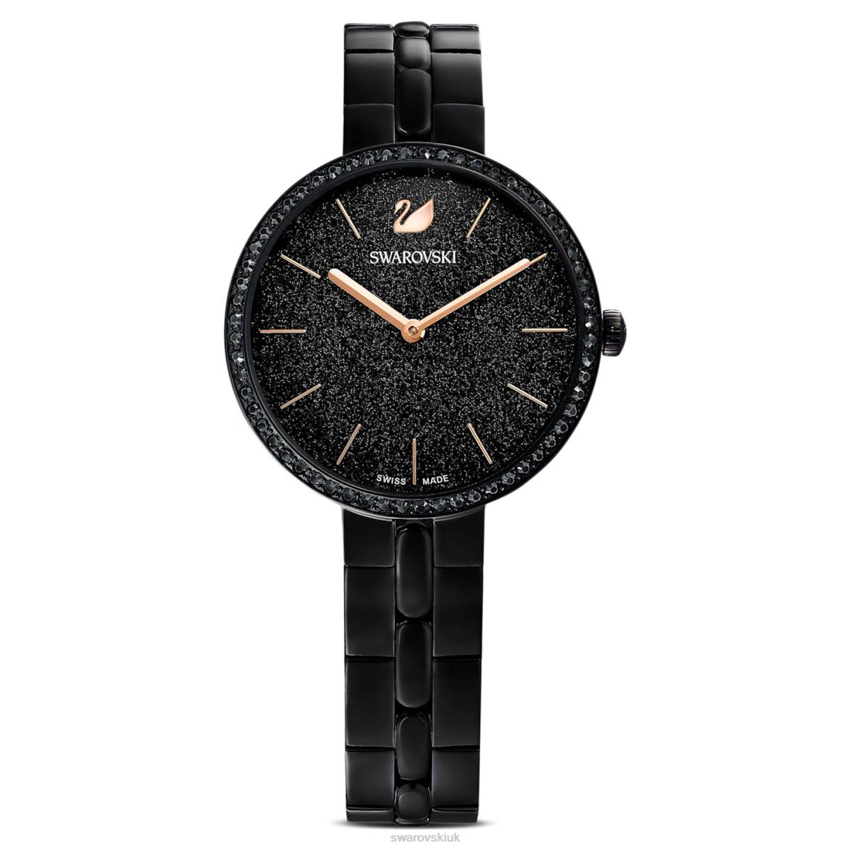 Accessories Swarovski Cosmopolitan watch Swiss Made, Metal bracelet, Black, Black finish 48JX1234