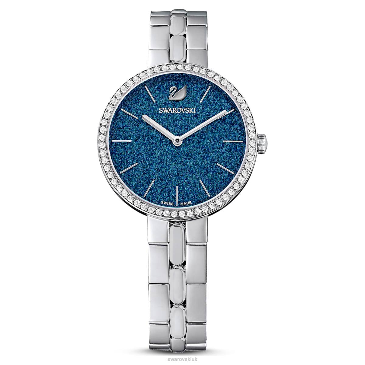 Accessories Swarovski Cosmopolitan watch Swiss Made, Metal bracelet, Blue, Stainless steel 48JX1233