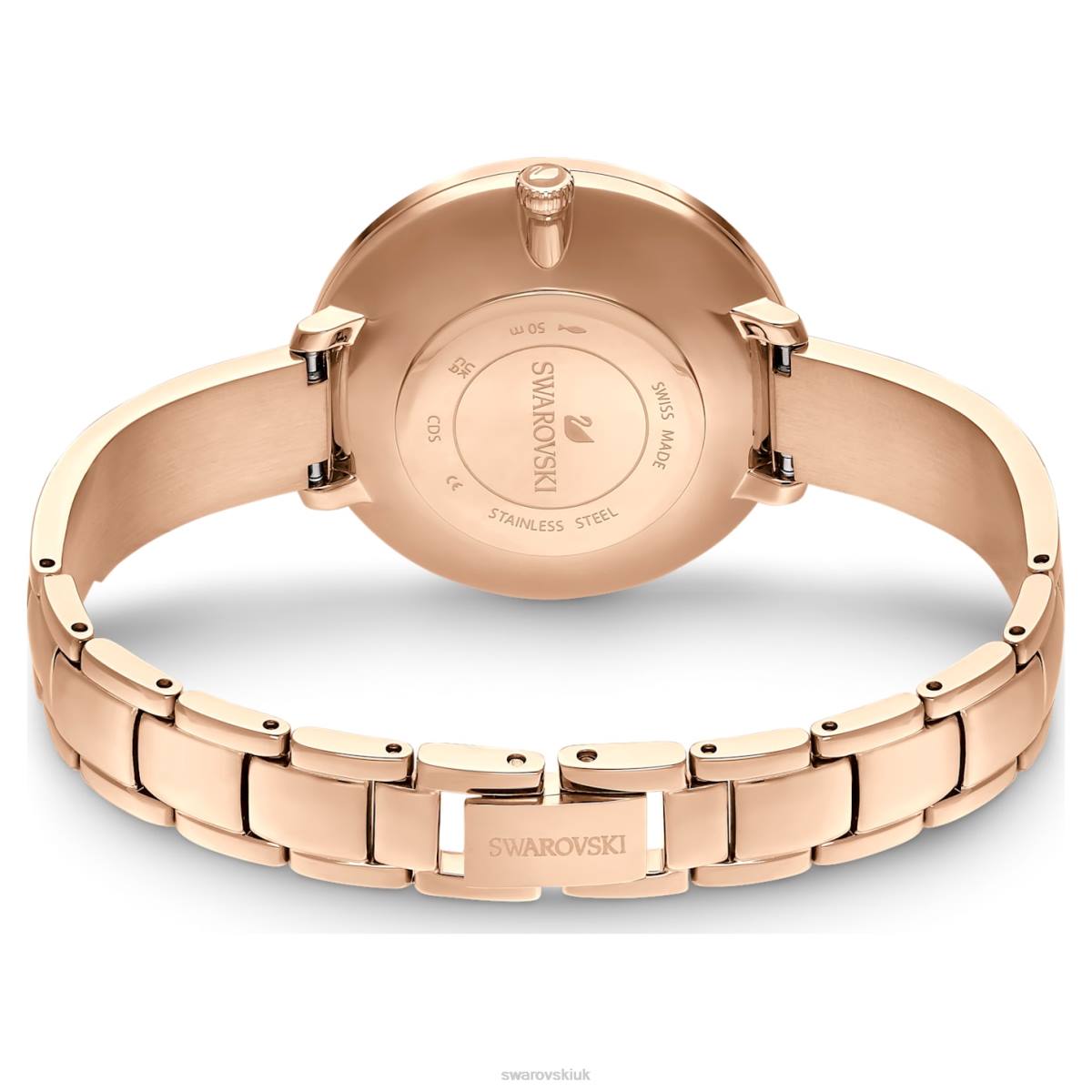 Accessories Swarovski Crystalline Delight watch Swiss Made, Metal bracelet, Gray, Rose gold-tone finish 48JX1174