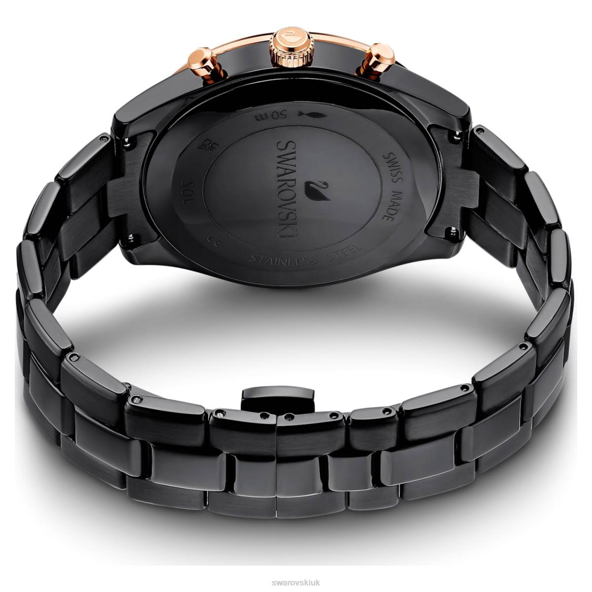Accessories Swarovski Octea Lux Sport watch Swiss Made, Metal bracelet, Black, Black finish 48JX1173