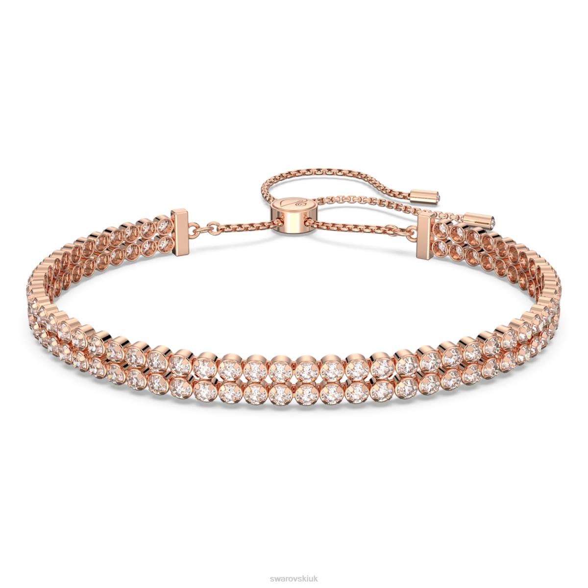 Jewelry Swarovski Subtle bracelet Round cut, White, Rose gold-tone plated 48JX475