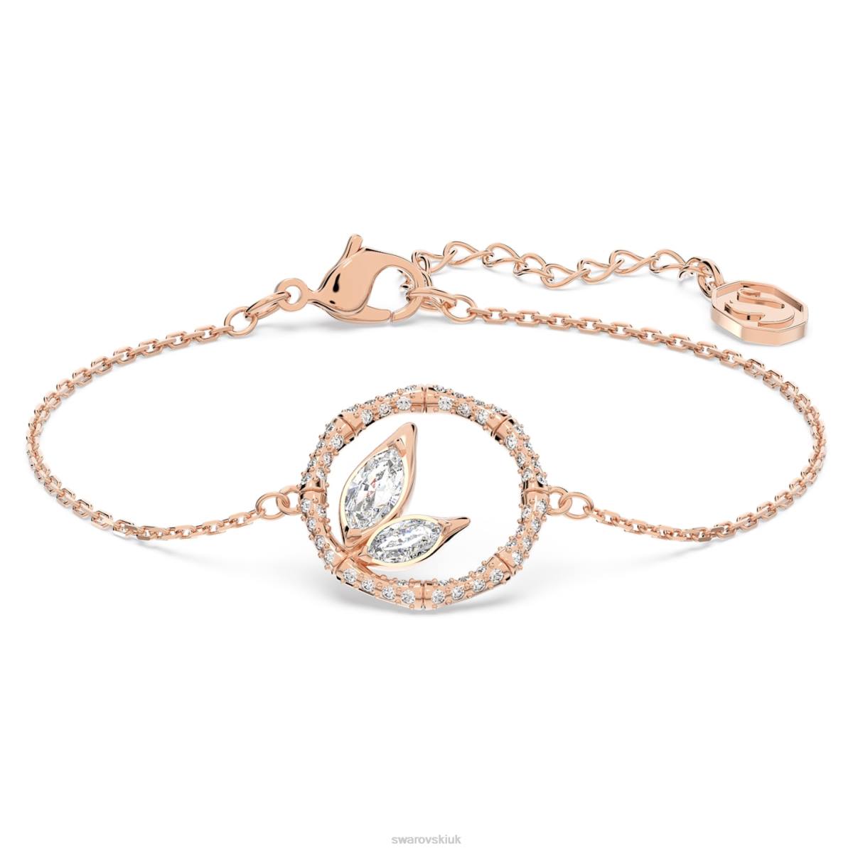 Jewelry Swarovski Dellium bracelet Bamboo, White, Rose gold-tone plated 48JX465