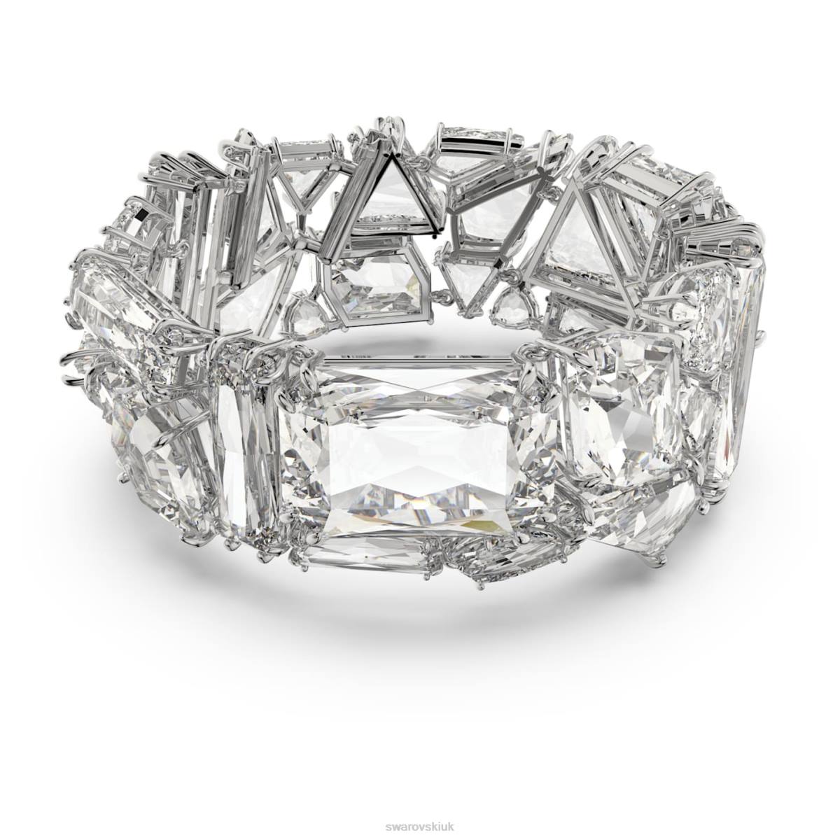 Jewelry Swarovski Mesmera bracelet Oversized crystals, White, Rhodium plated 48JX588