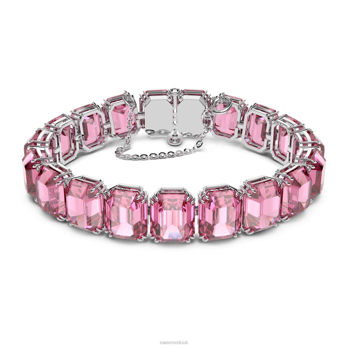 Jewelry Swarovski Millenia bracelet Octagon cut, Pink, Rhodium plated 48JX566
