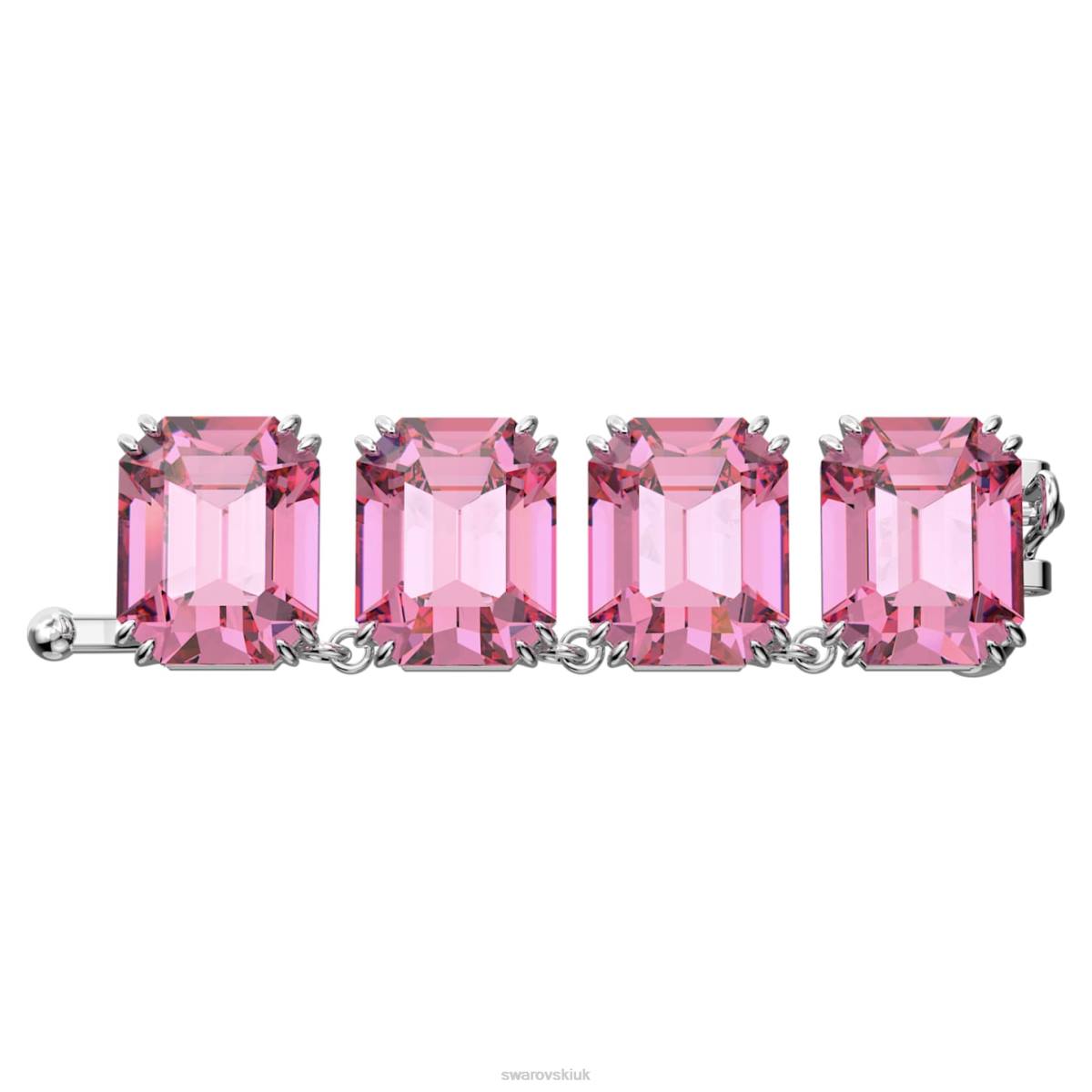 Jewelry Swarovski Millenia extender Octagon cut, Pink, Rhodium plated 48JX1114