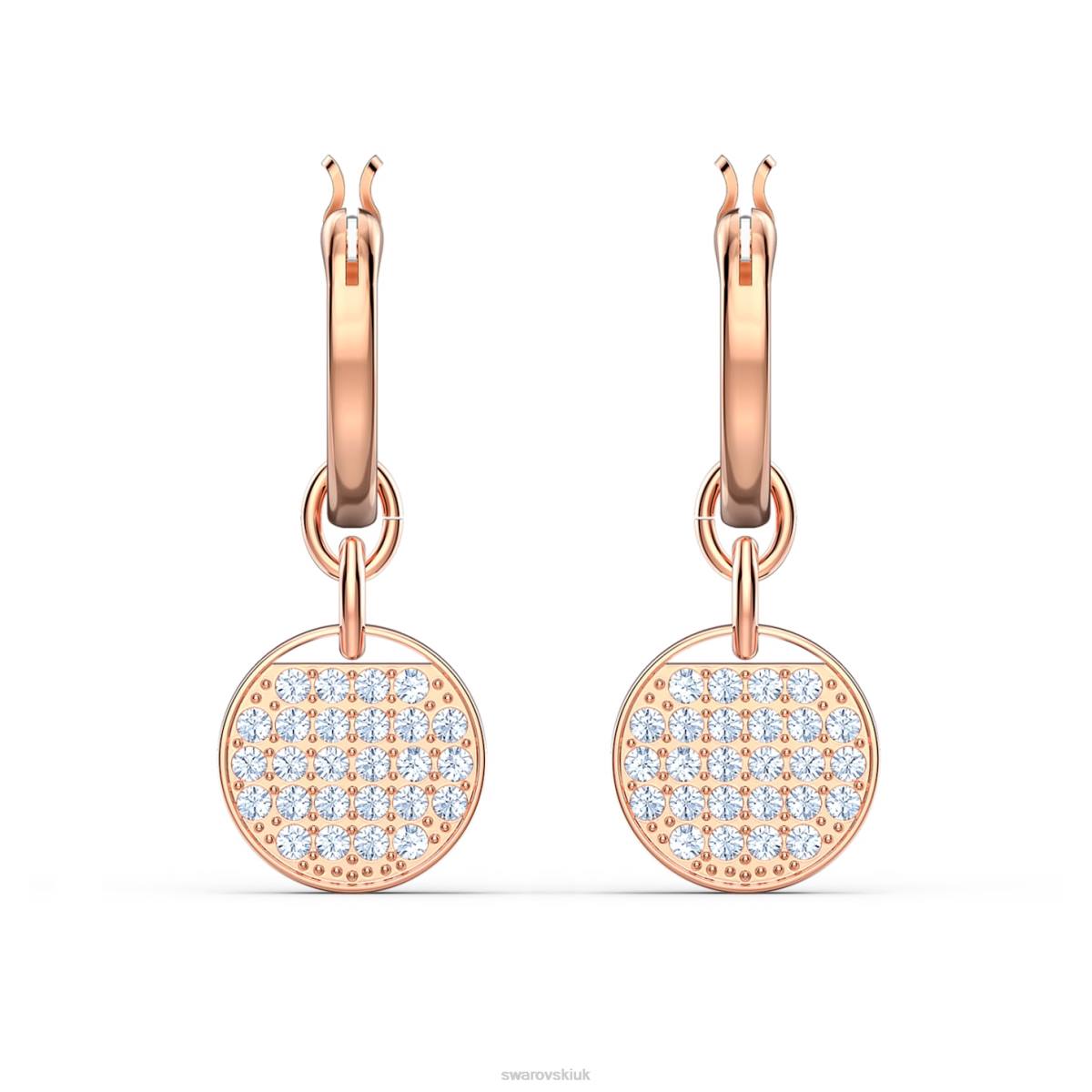 Jewelry Swarovski Ginger drop earrings White, Rose gold-tone plated 48JX822