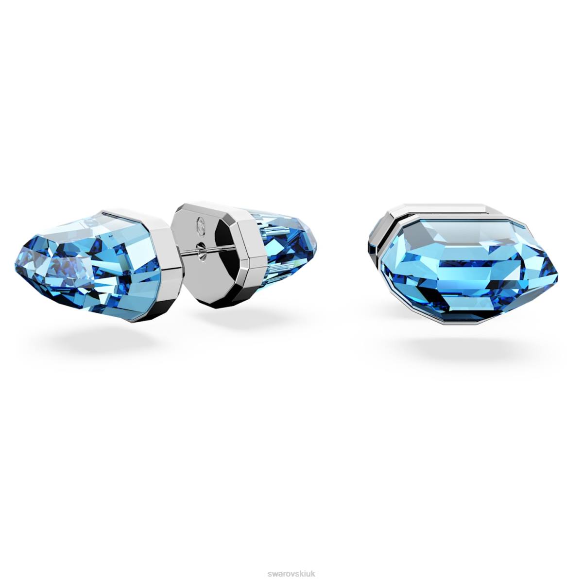 Jewelry Swarovski Lucent stud earrings Blue, Rhodium plated 48JX713