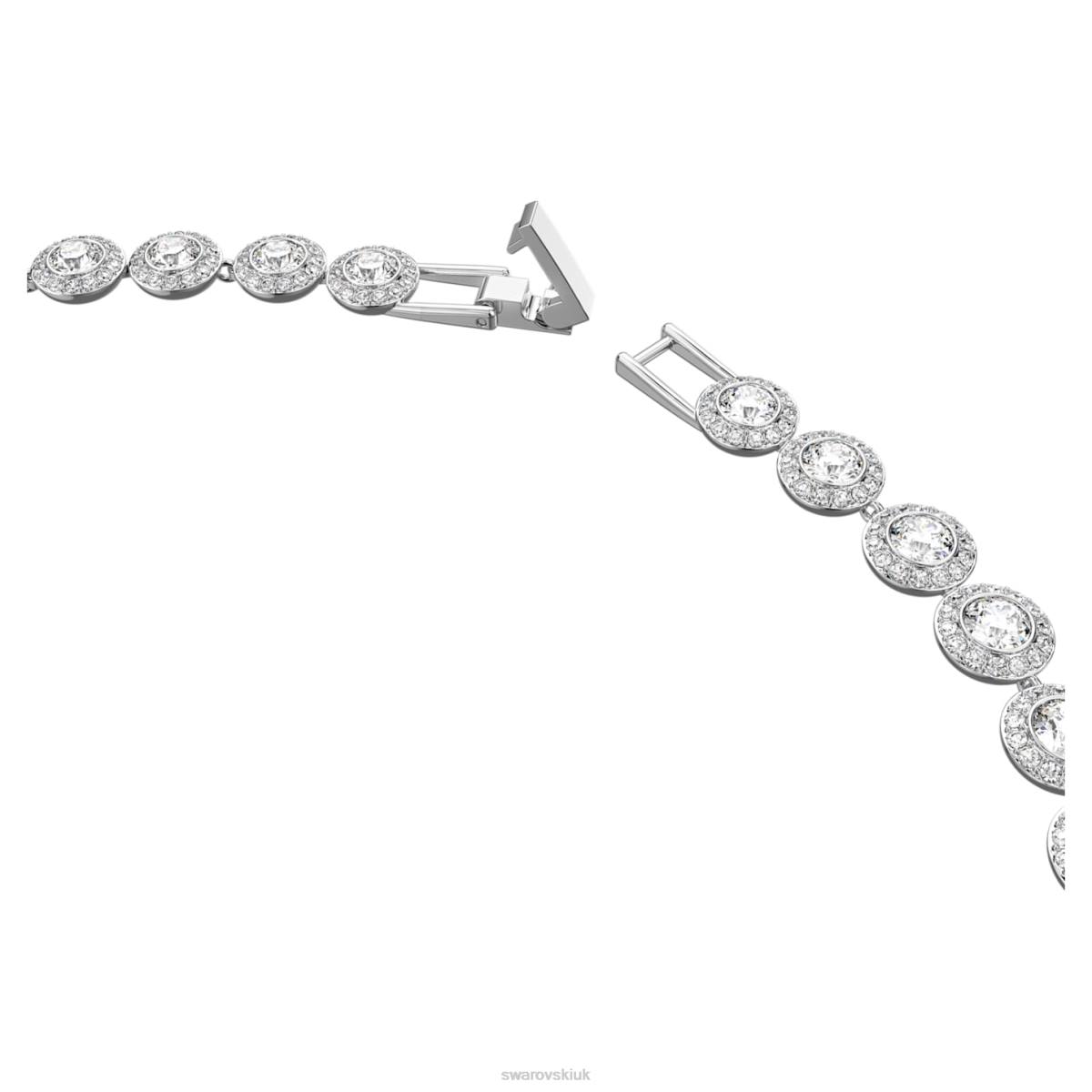 Jewelry Swarovski Angelic necklace Round cut, White, Rhodium plated 48JX5