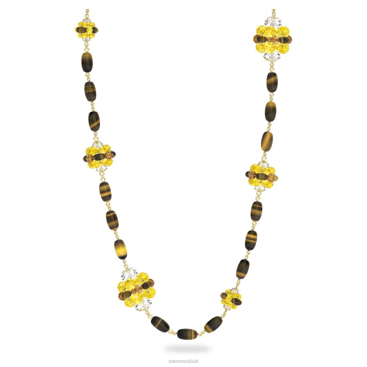 Jewelry Swarovski Somnia necklace Brown, Gold-tone plated 48JX85