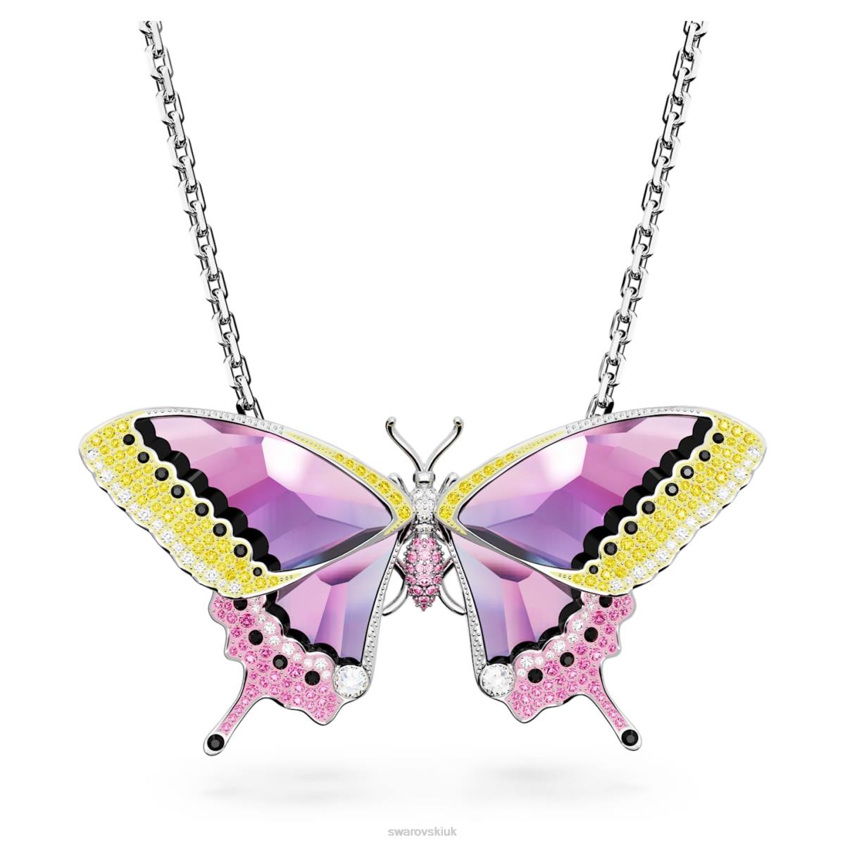 Jewelry Swarovski Idyllia pendant and brooch Butterfly, Multicolored, Rhodium plated 48JX332