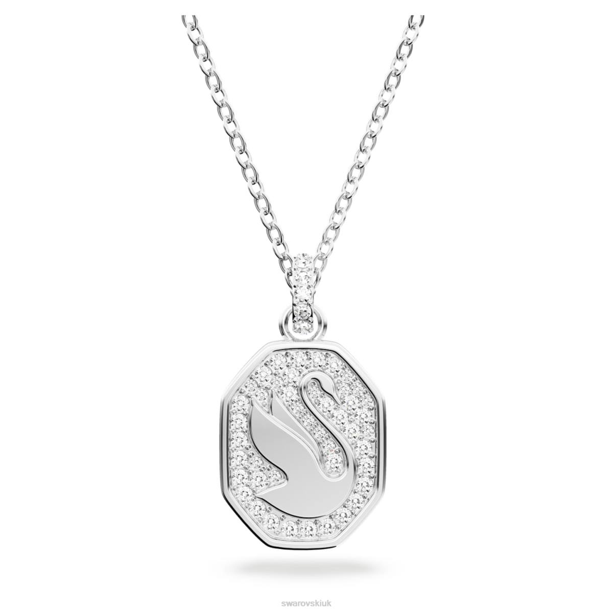 Jewelry Swarovski Signum pendant Swan, White, Rhodium plated 48JX296