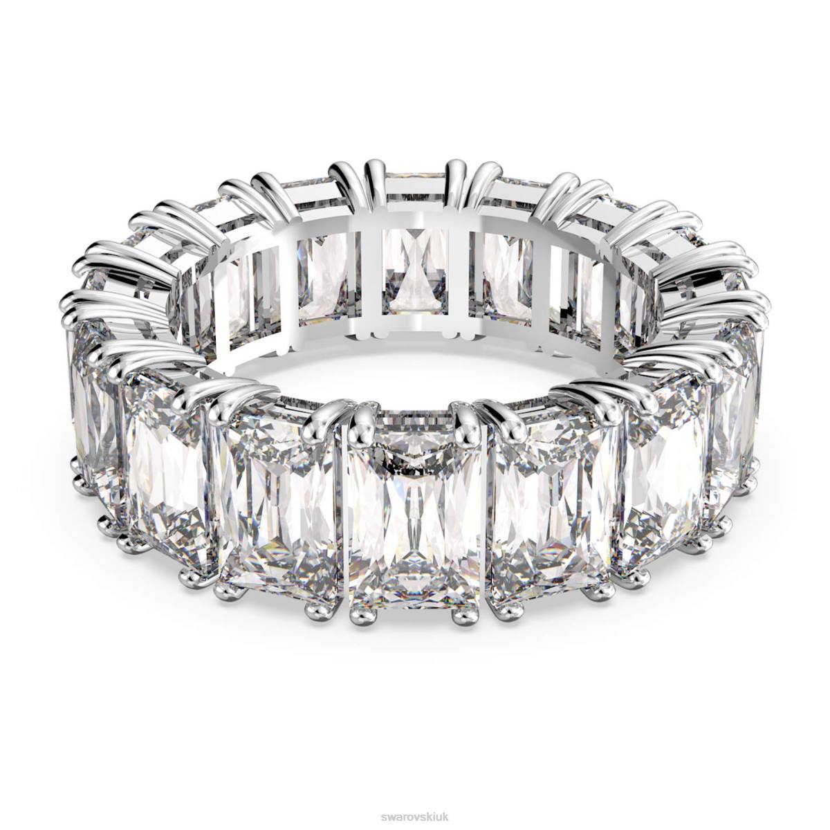 Jewelry Swarovski Vittore ring Rectangular cut, White, Rhodium plated 48JX998