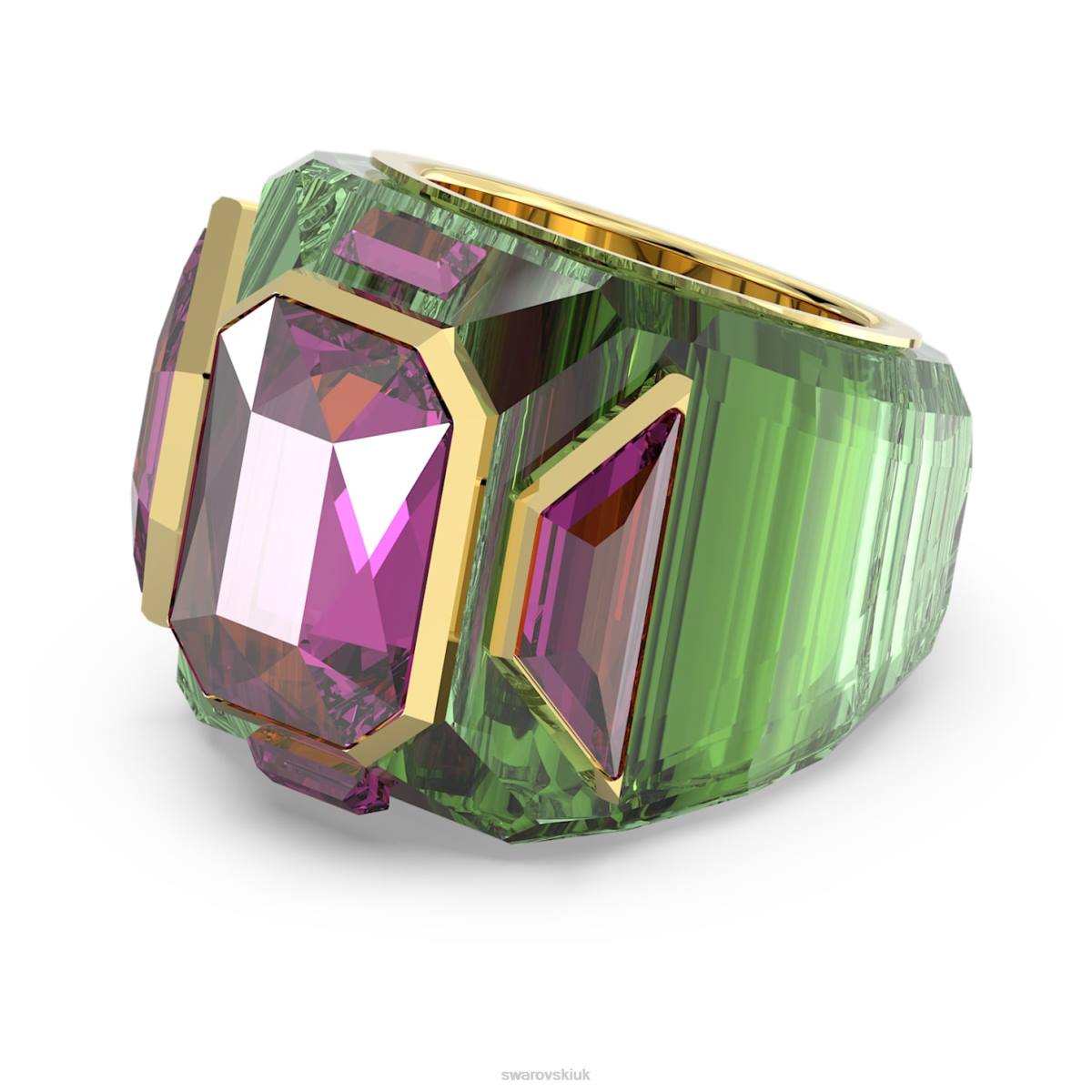 Jewelry Swarovski Chroma cocktail ring Multicolored, Gold-tone plated 48JX1036