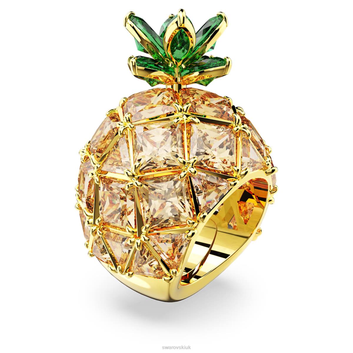 Jewelry Swarovski Idyllia cocktail ring Pineapple, Multicolored, Gold-tone plated 48JX1026
