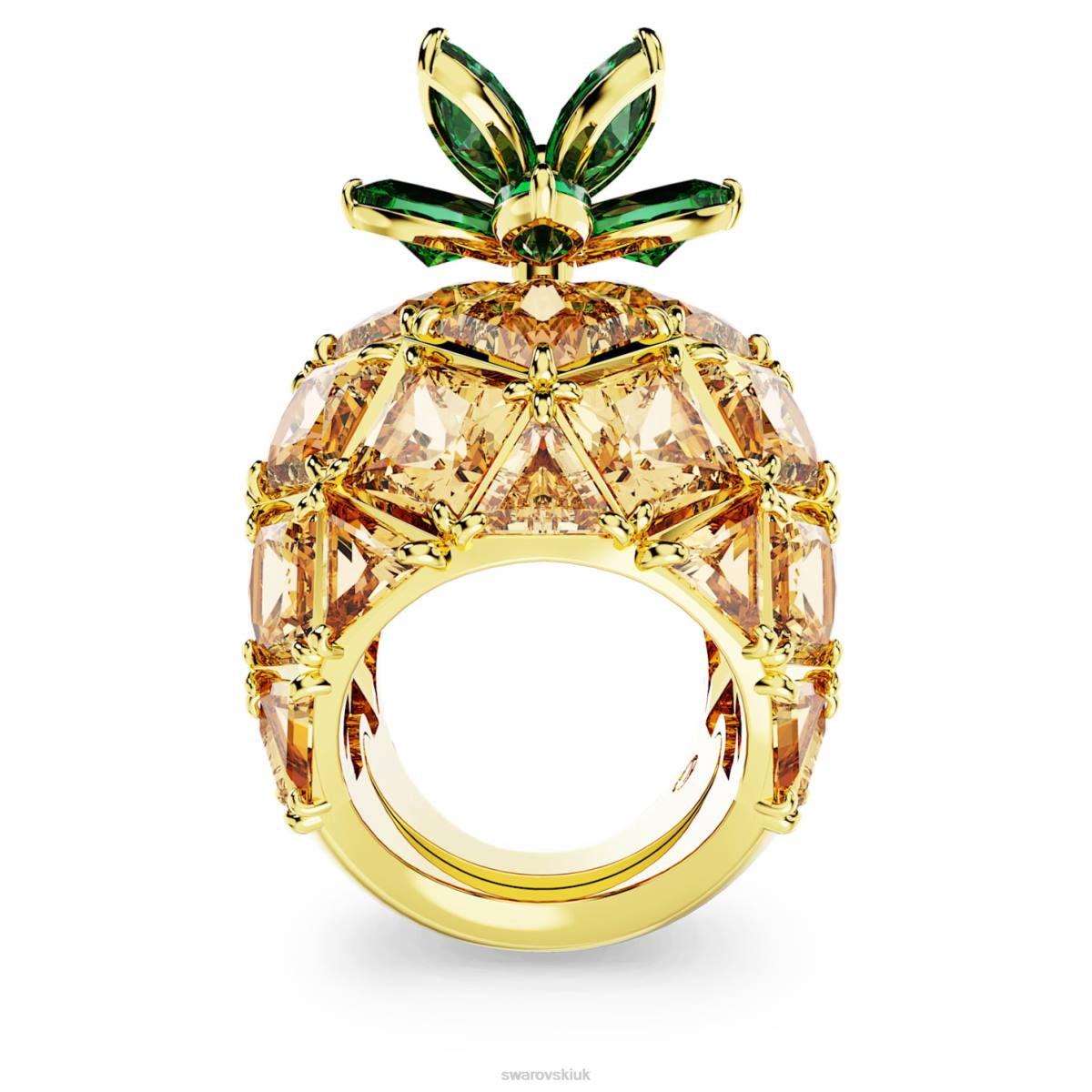 Jewelry Swarovski Idyllia cocktail ring Pineapple, Multicolored, Gold-tone plated 48JX1026