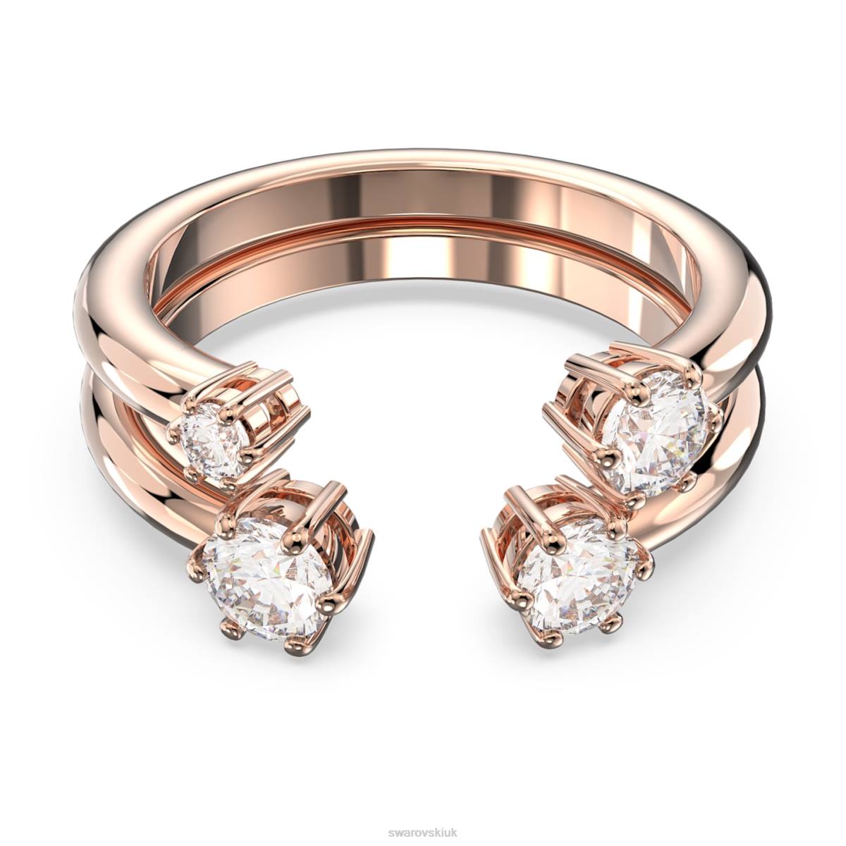 Jewelry Swarovski Constella ring Round cut, White, Rose gold-tone plated 48JX380