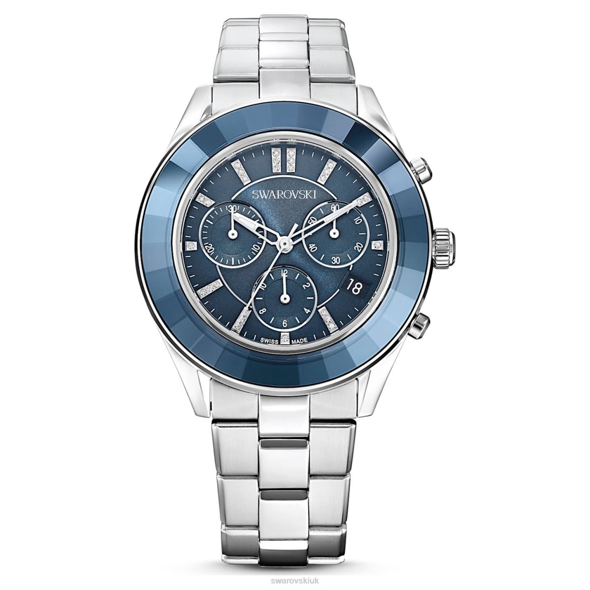 Accessories Swarovski Octea Lux Sport watch Swiss Made, Metal bracelet, Blue, Stainless steel 48JX1246